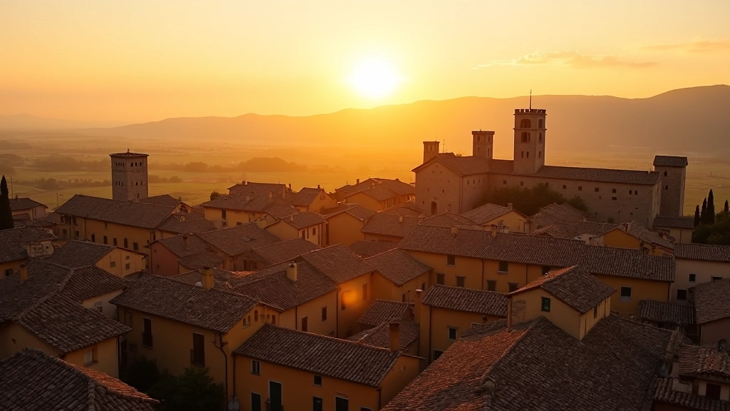 Vista panoramica di Perugia con le sue torri medievali